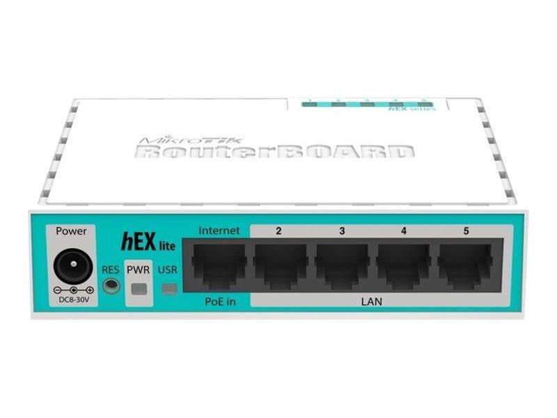 MikroTik hEX lite rb750r2 5x Ethernet 850MHz CPU 64MB RAM MPLS router RouterOS L4 - Router Without Wireless Network