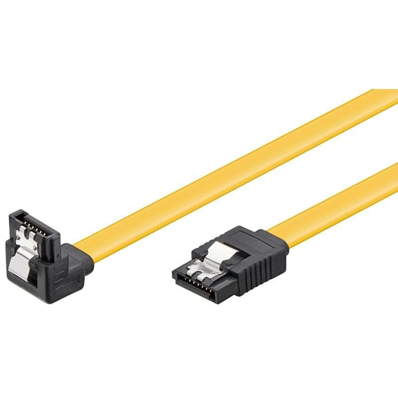 Pro SATA Cable - 1 x 90° - Yellow - 0.50m Sata Kabel Gul 4040849950209