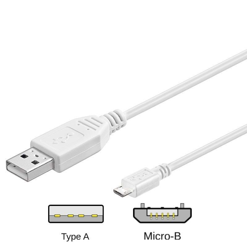Pro USB-A USB Micro-B - 5m - Hvid Usb Kabel 4040849961953