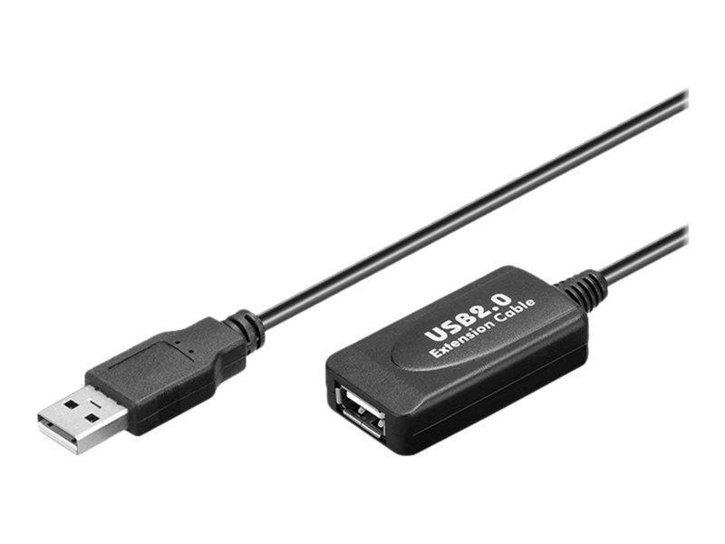 Pro USB 2.0 Extension cable - 10m Usb Kabel Sort 4040849951190