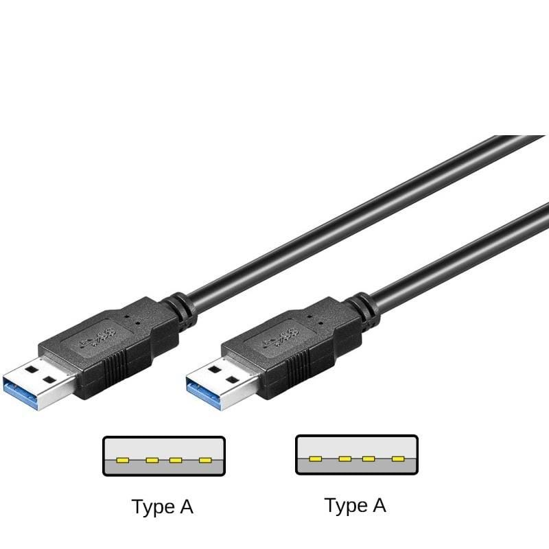Pro USB-A USB-A - 0.5m - Sort Usb Kabel 4040849957161