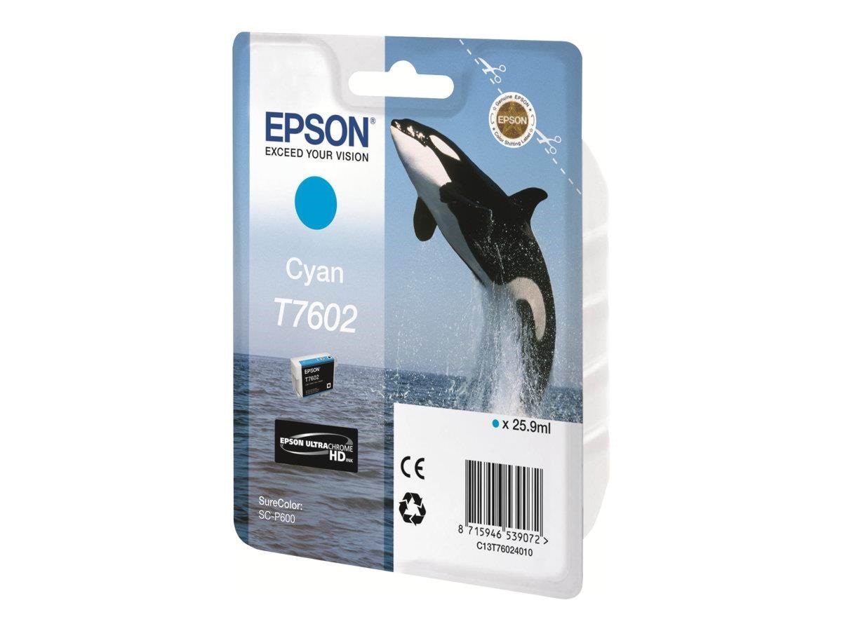 Epson T7602 - Cyan Ink Printerpatron Og Toner C13T76024010