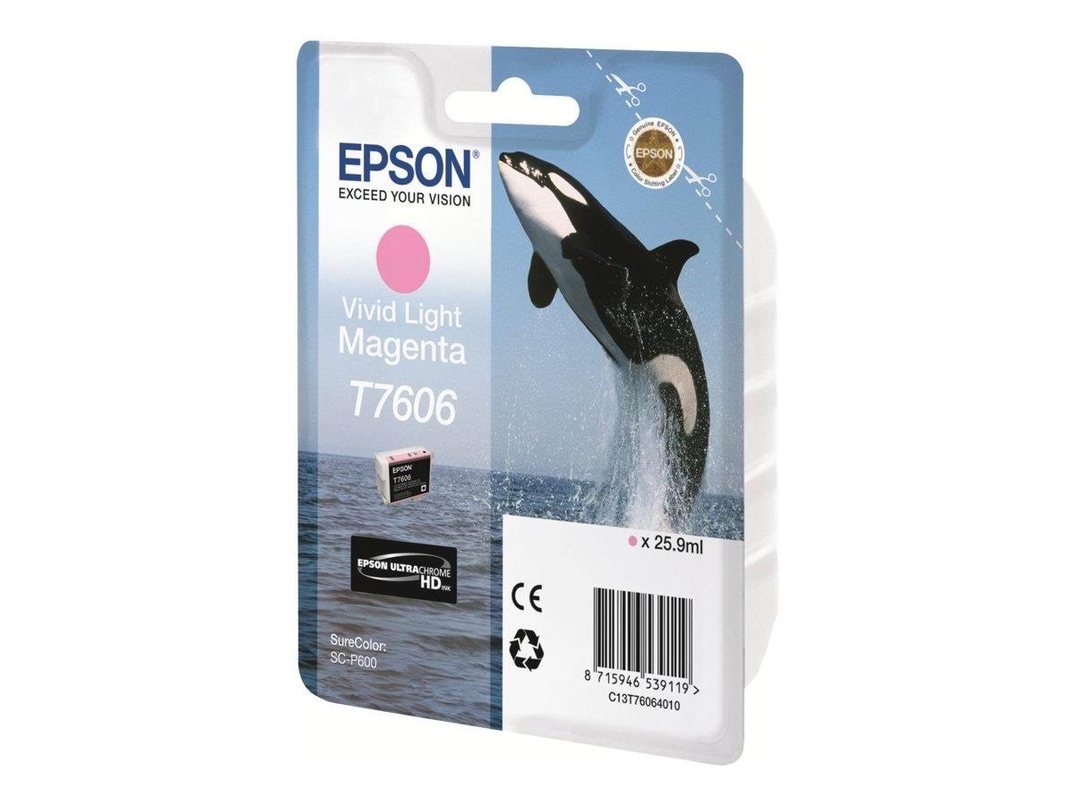Epson T7606 - Vivid Light Magenta - Ink Printerpatron Og Toner Levende lyserød C13T76064010
