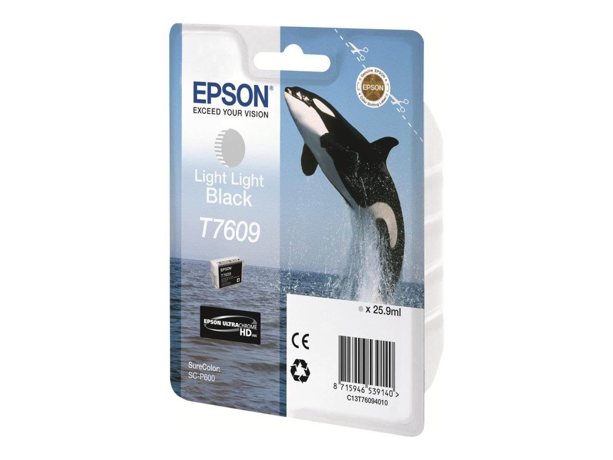 Epson T7609 - Light Light Black Ink Printerpatron Og Toner Meget lys sort C13T76094010