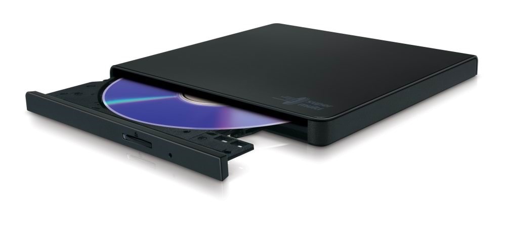 Hitachi - LG GP57EB40 Slim Portable DVD-Writer - DVD-RW (Brænder) - USB 2.0 - Sort Eksternt Drev GP57EB40.AHLE10B