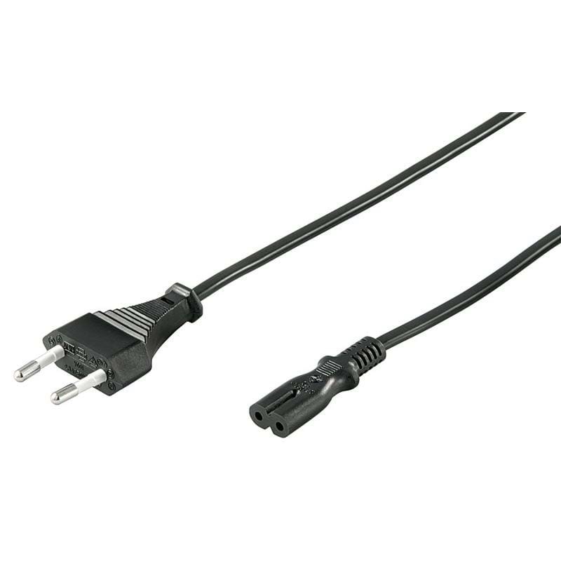 Pro Strømkabel C7 (2 pins) - Sort - 3m - Lige Strømkabel 4040849950384
