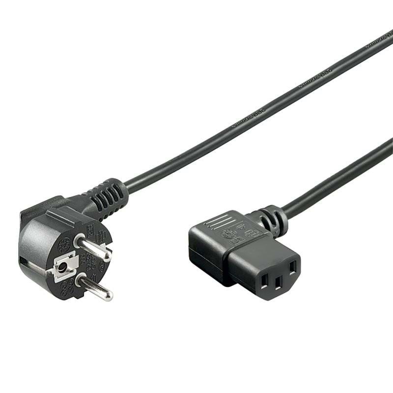 Pro Power cable C13 2x90° - Sort - 1.5m Strømkabel 4040849960420