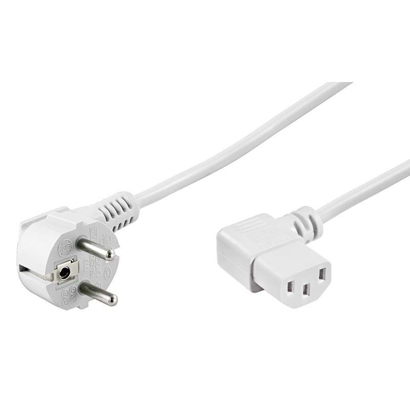 Pro Power cable C13 2x90° - Hvid - 1.5m Strømkabel 4040849960437