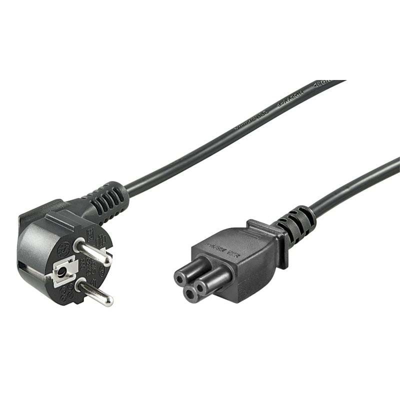 Pro Strømkabel C5 (Mickey Mouse) - Sort - 90° - 1.8m Strømkabel PC-C5B-1-8M-B