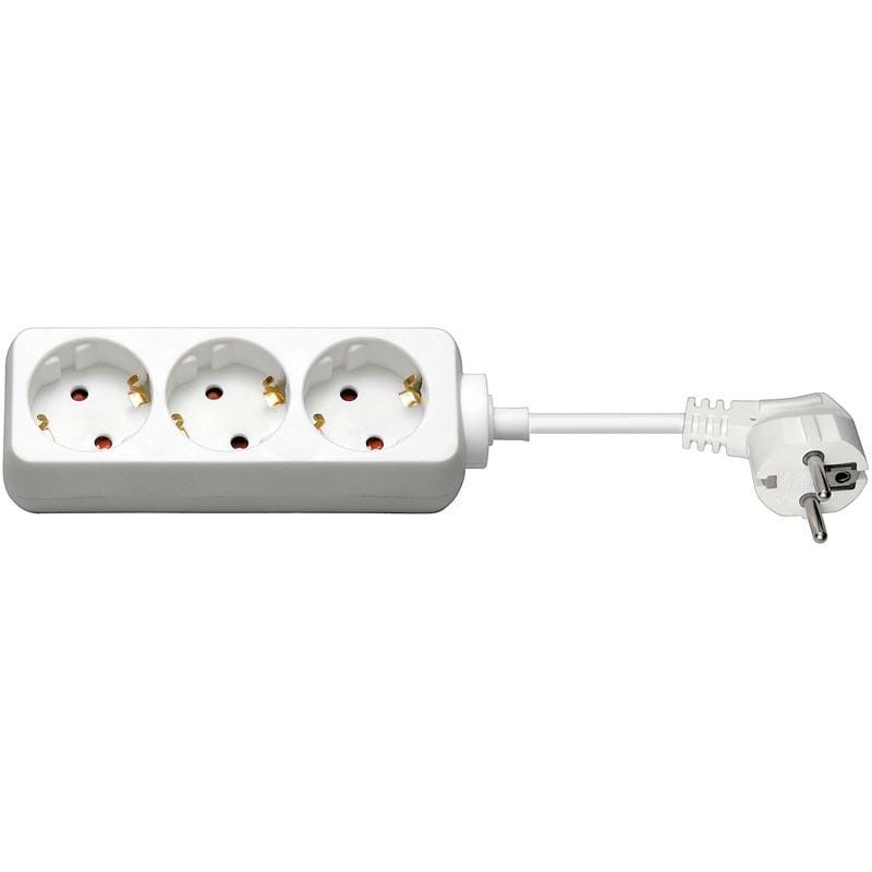Pro Power Socket x3 - Hvid - 1.5m Strømkabel 4040849512933