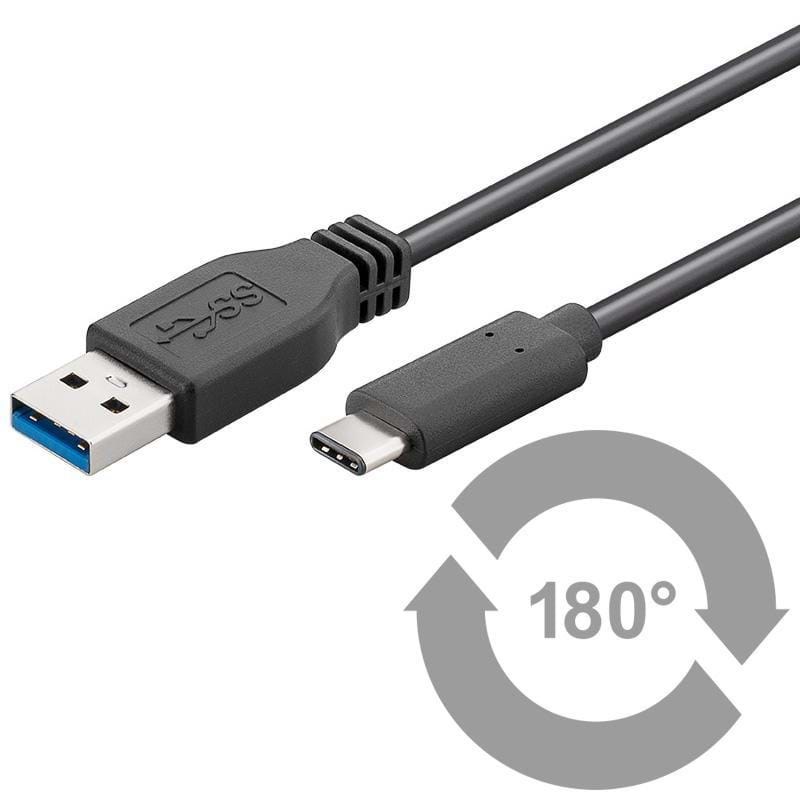 Pro USB-A USB-C - 2m - USB 3.0 - Sort Usb Kabel PUSB3.2G1-AC-BLK-2M
