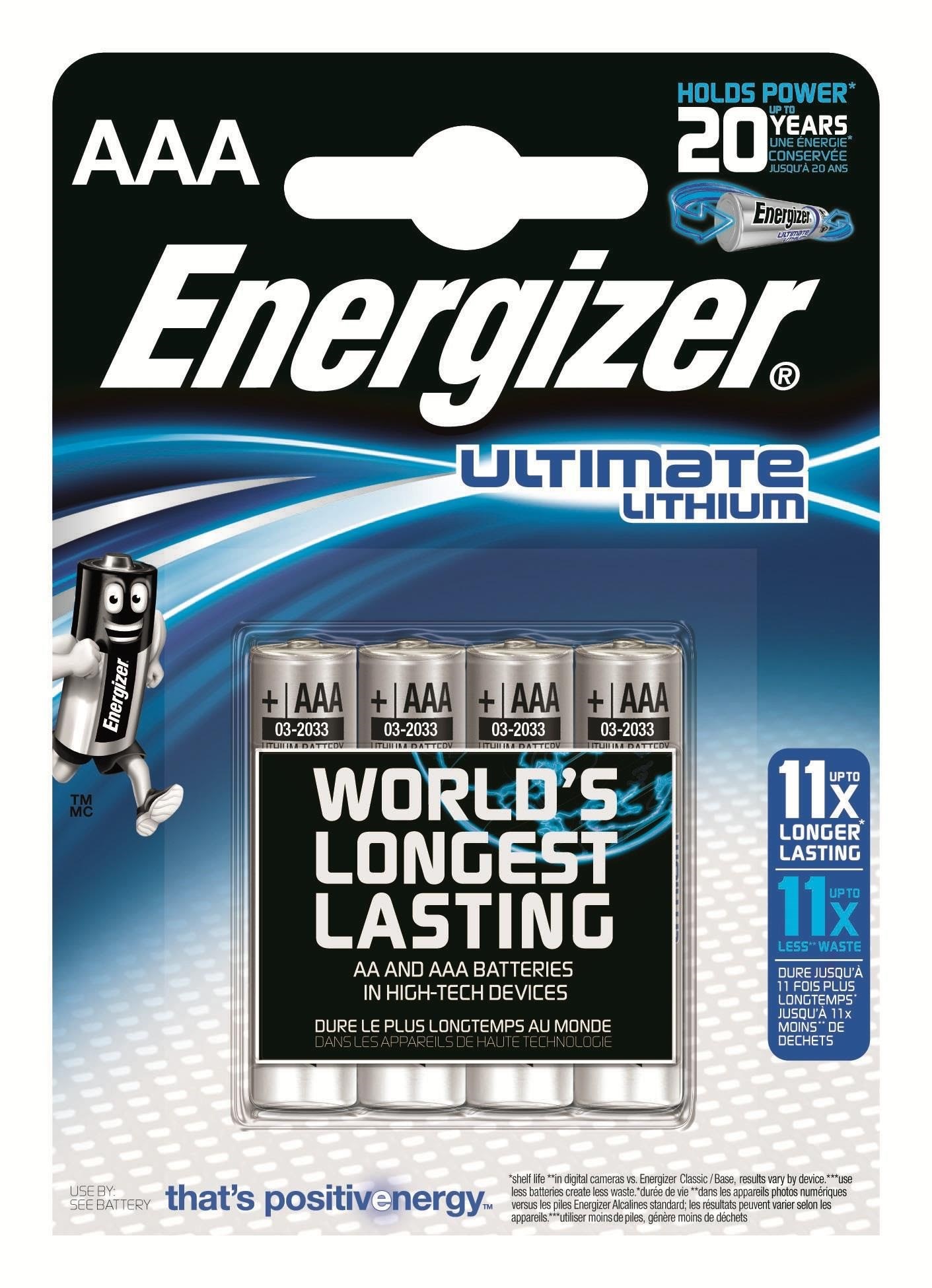 Energizer Battery Ultimate Lithium AAA (4-pack) Batteri 639171