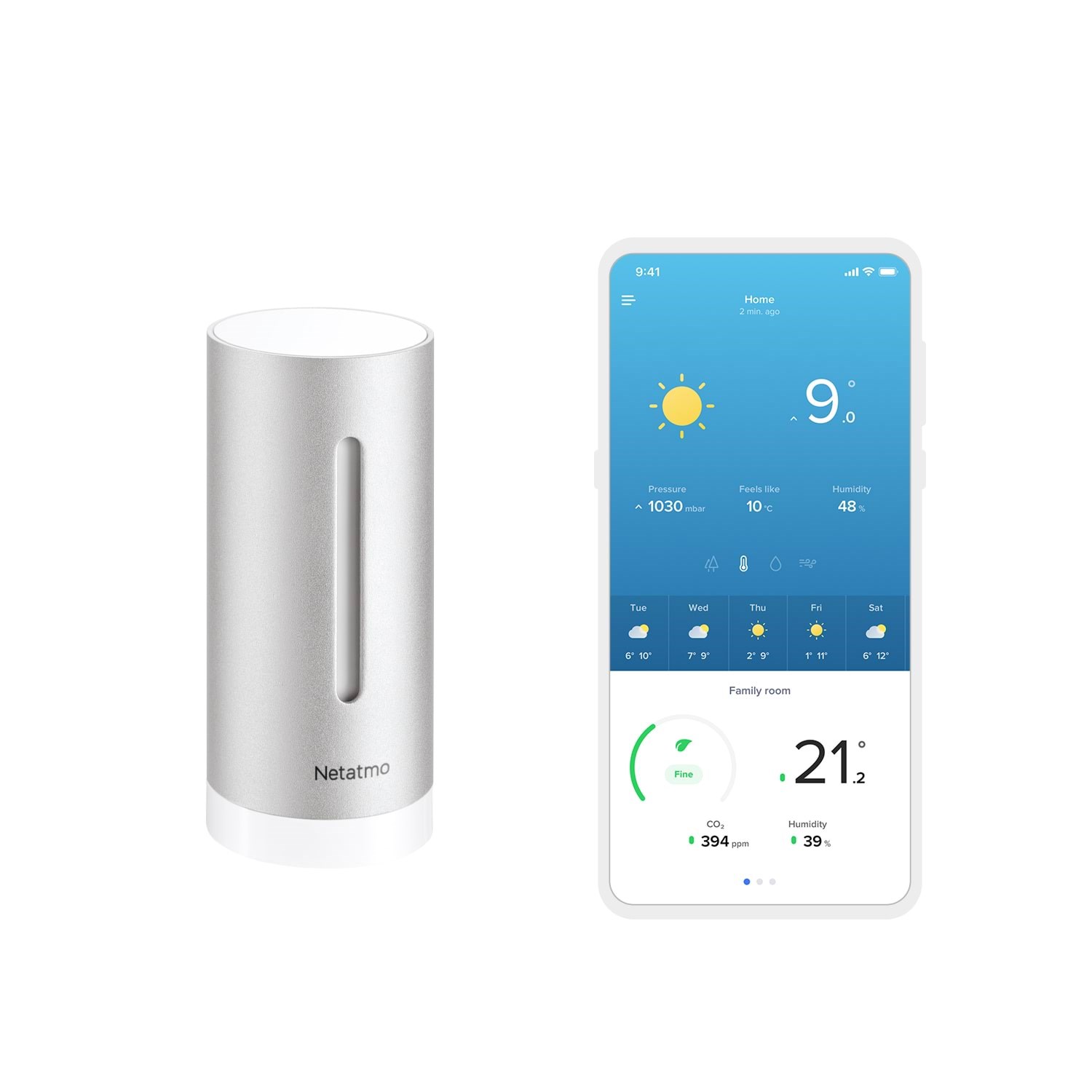 Netatmo Ekstra Indendørs Modul til Smart Vejrstation Smart Home NIM01-WW