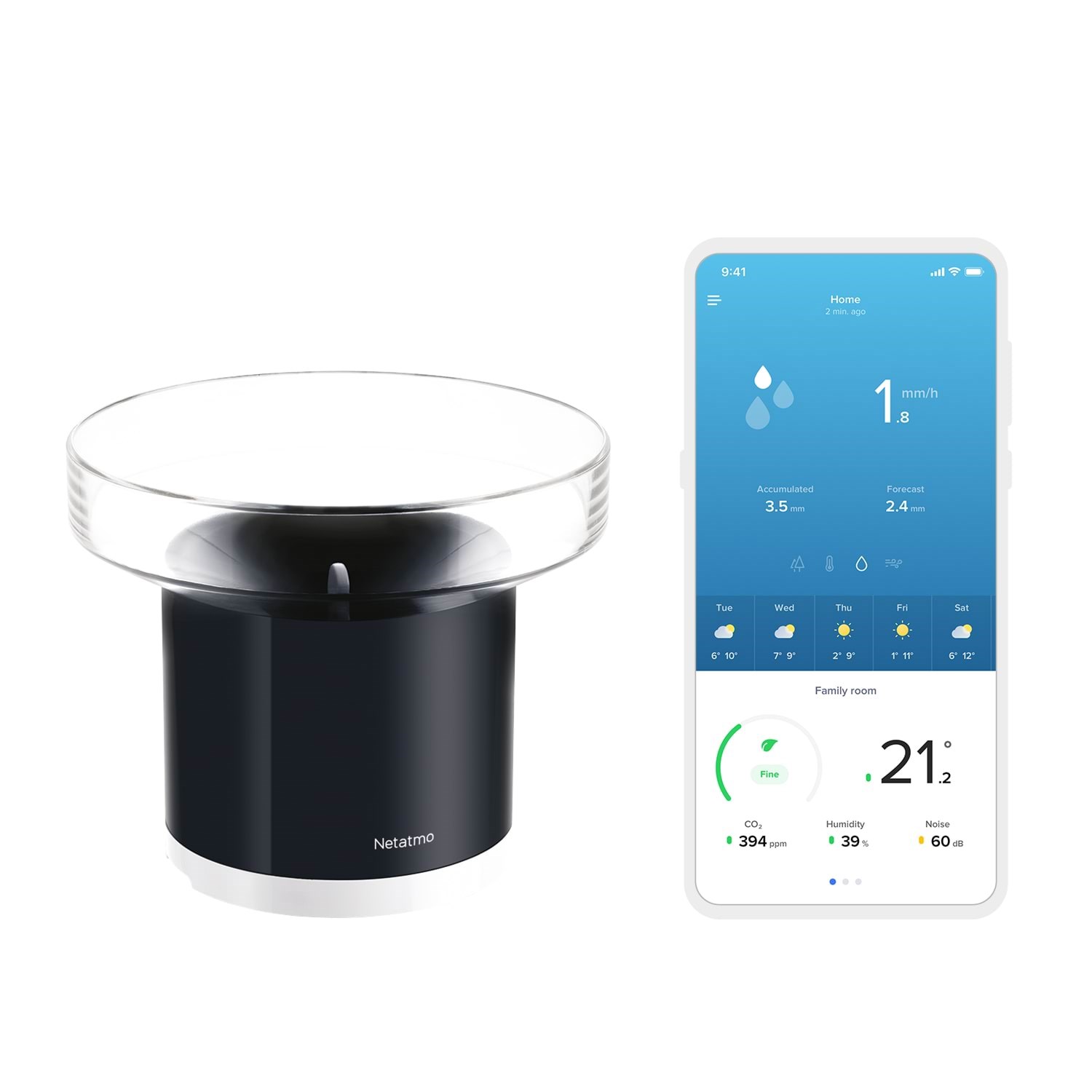 Netatmo Regnmåler Smart Home NRG01-WW