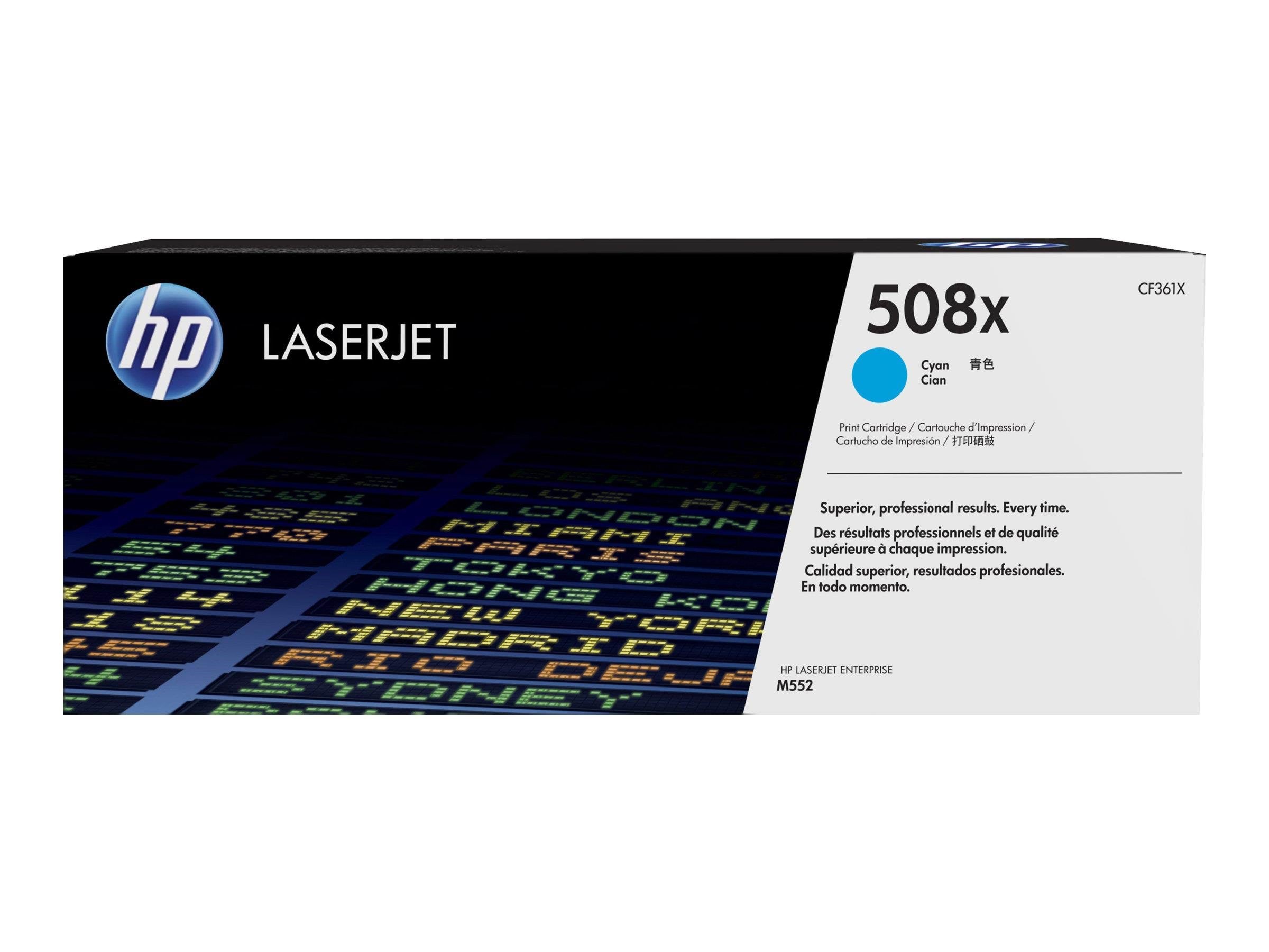 HP 508X / CF361X High Capacity Cyan Toner Printerpatron Og Toner