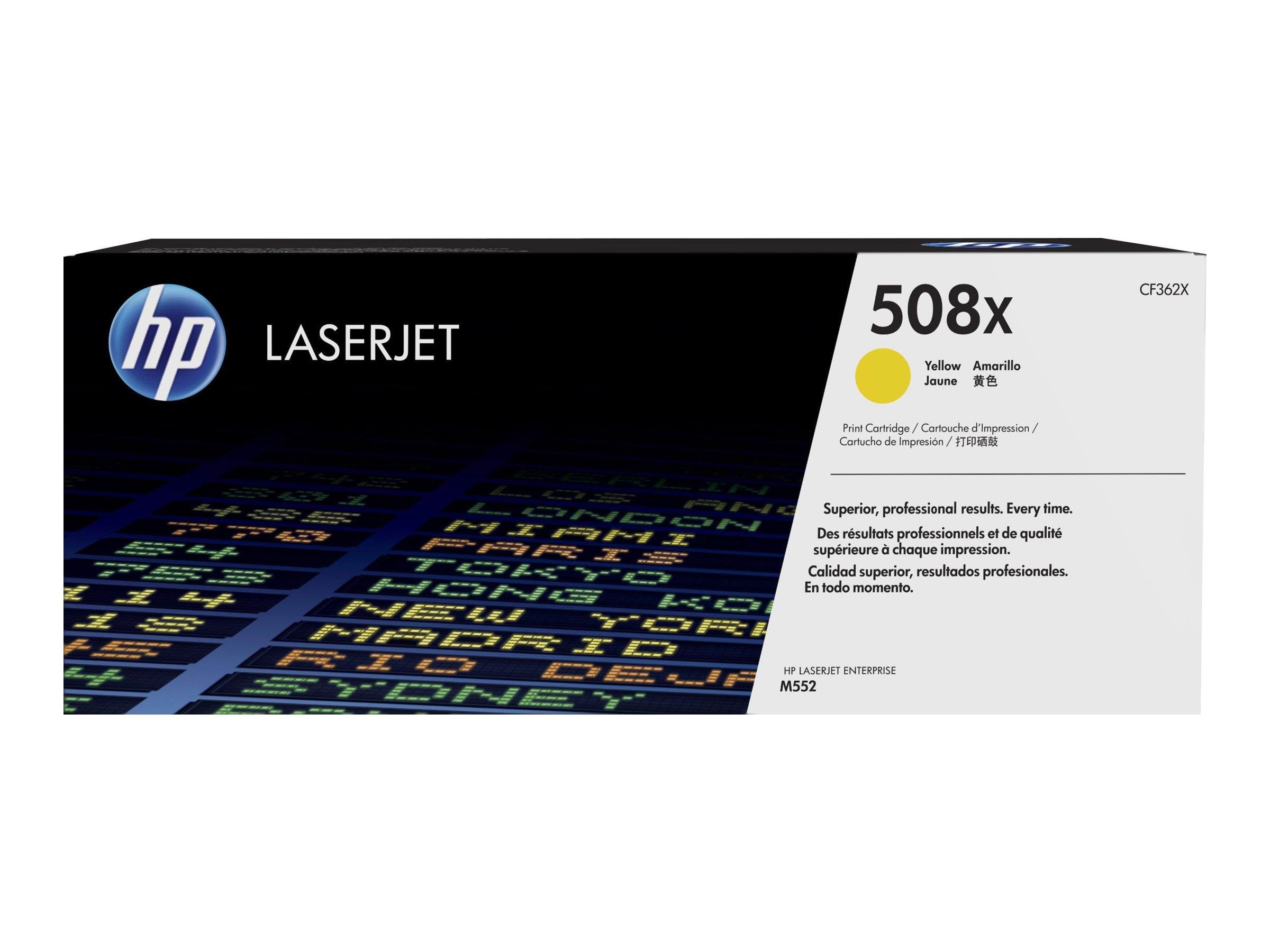 HP 508X / CF362X High Capacity Yellow Toner Printerpatron Og Toner Gul