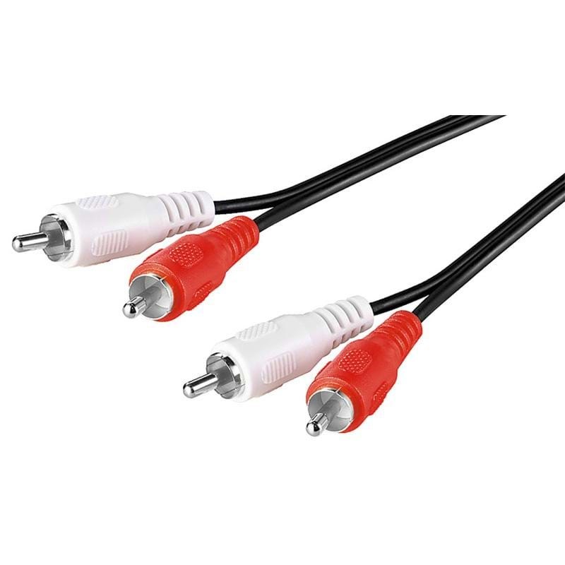 Pro RCA Stereo Cable - Black - 0.5m Audiokabel Sort 4040849500978