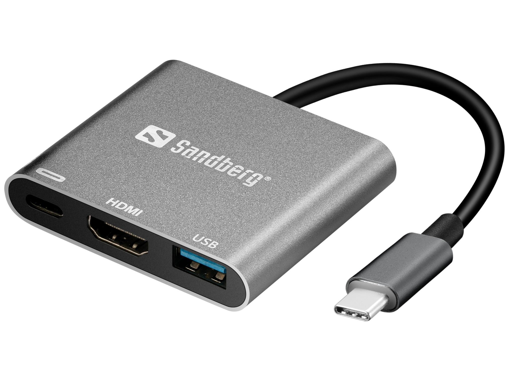 Sandberg USB-C Mini Dock HDMI+USB Docking Station 136-00