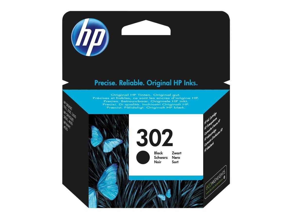 HP 302 / F6U66AE Black Ink Printerpatron Og Toner Dye-based sort