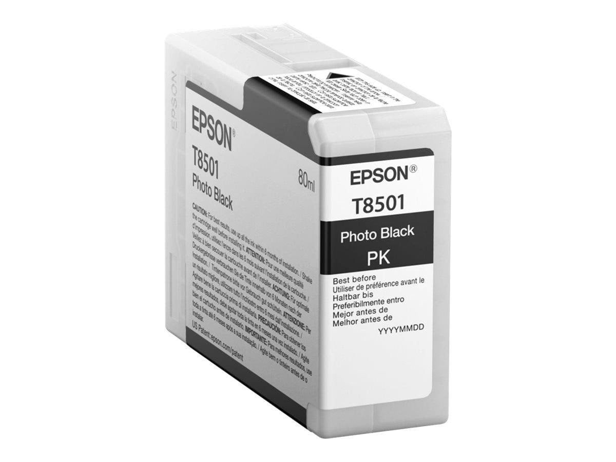 Epson T8501 - Photo Black Ink Printerpatron Og Toner Foto sort C13T850100