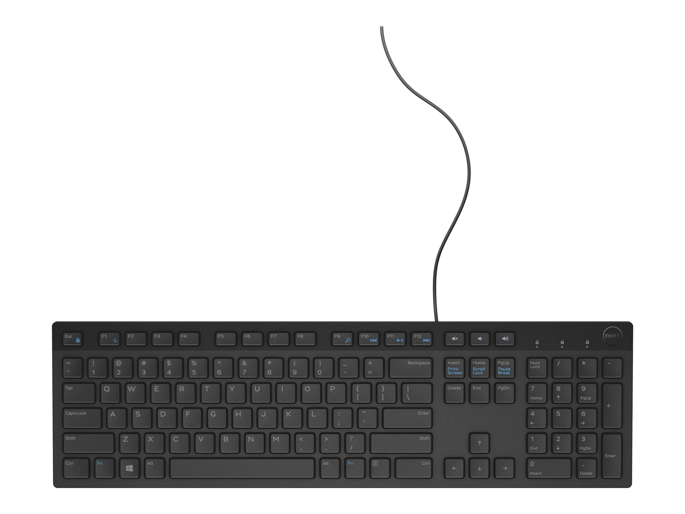 Dell KB216 Multimedia Keyboard Nordic Black - Tastatur - Nordisk - Sort