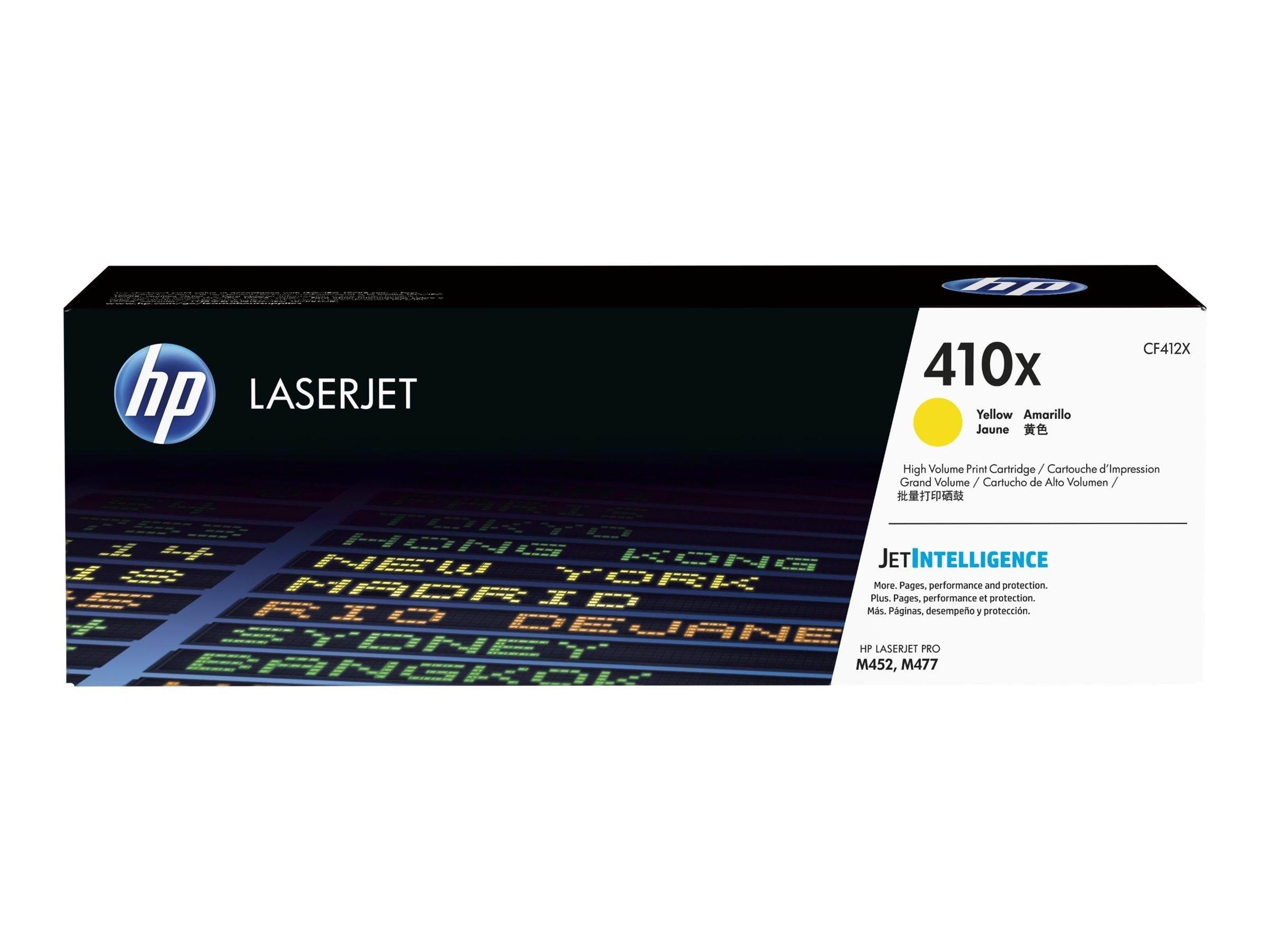 HP 410X / CF412X High Capacity Yellow Toner Printerpatron Og Toner Gul