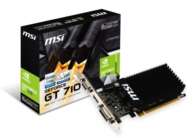 MSI GeForce GT 710 Silent - 2GB GDDR3 RAM - Grafikkort Grafikkort GT 710 2GD3H LP