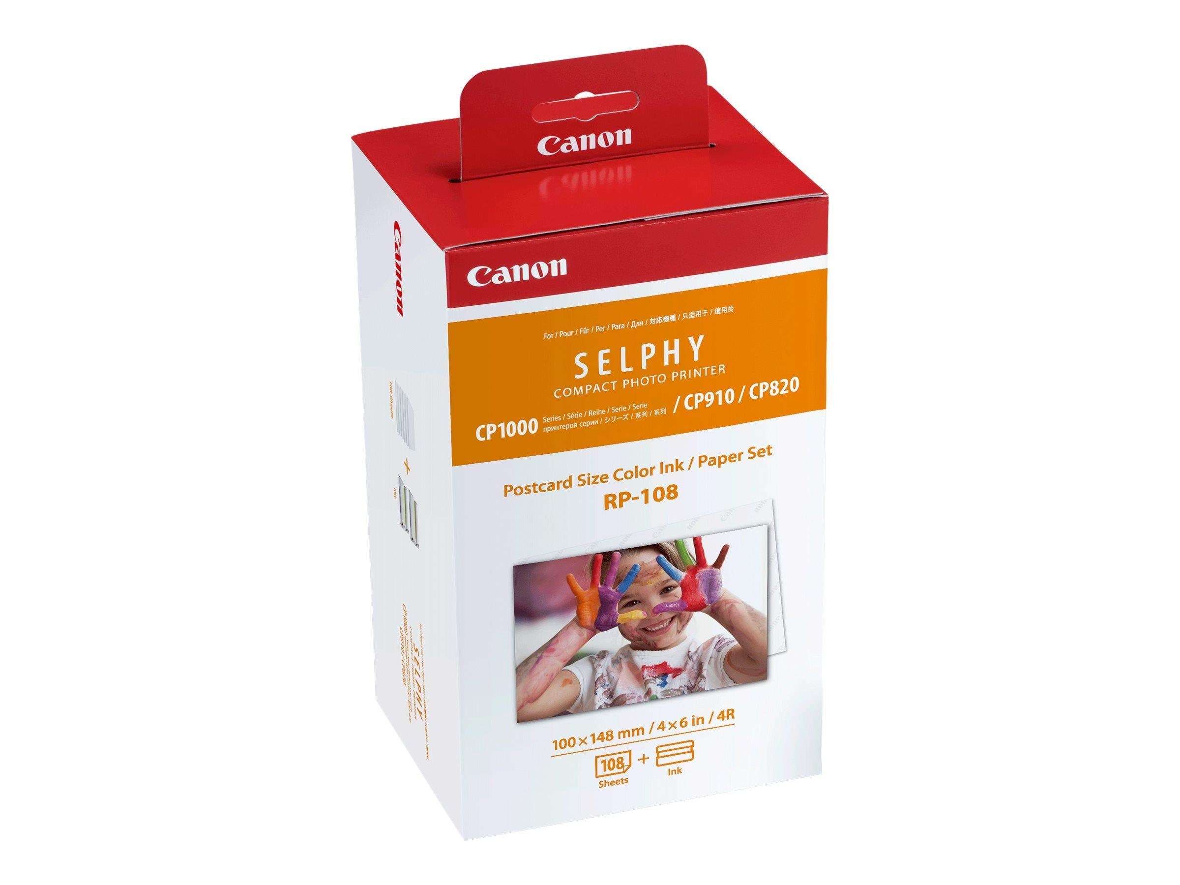 Canon RP-108 Color Ink Paper Set for Selphy Fotopapir 8568B001
