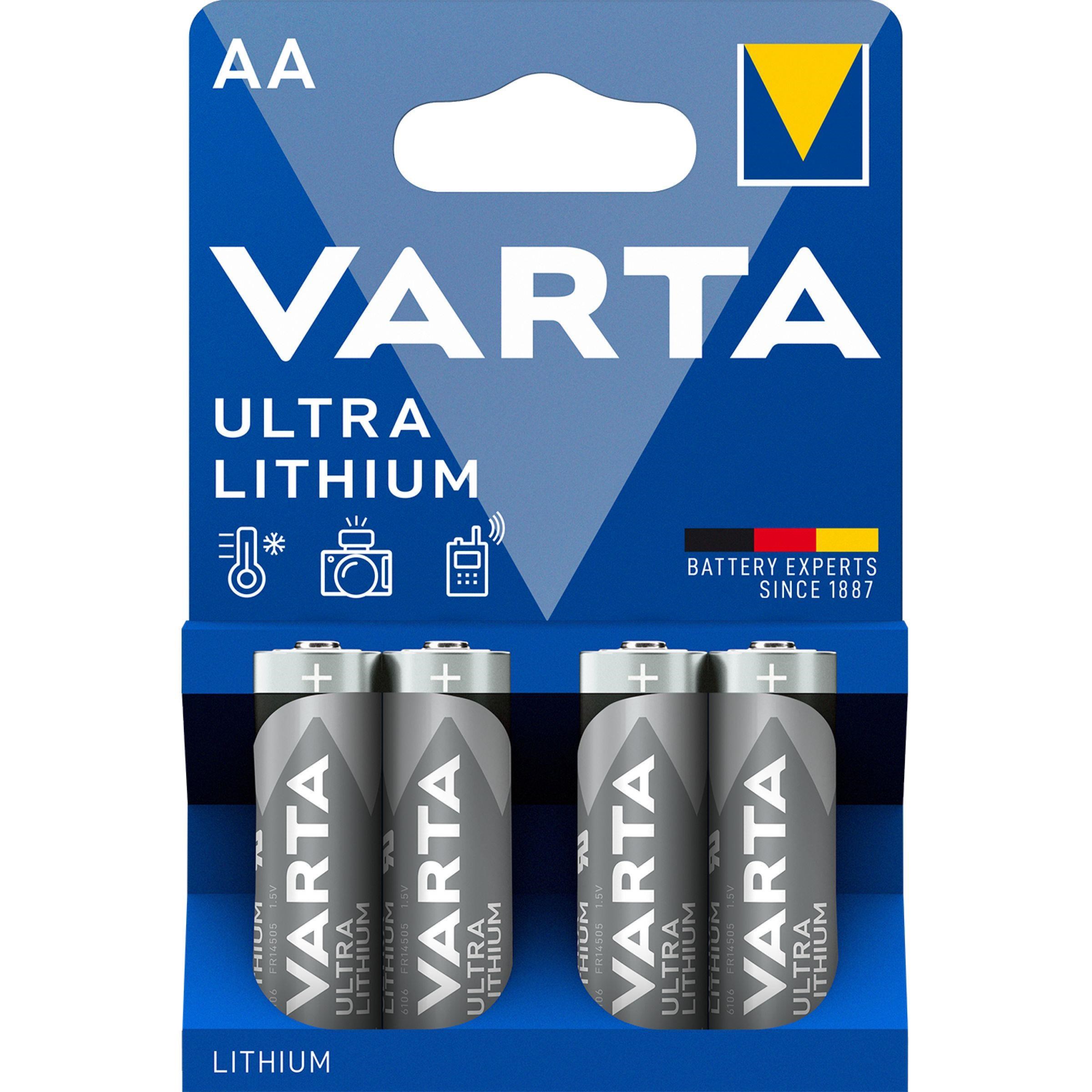 VARTA Ultra Lithium - AA (4-Pack) Batteri 06106301404
