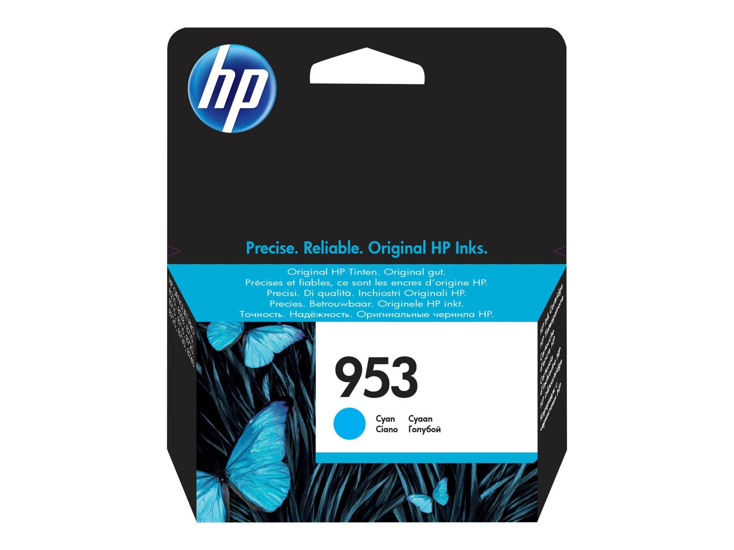 HP 953 / F6U12AE Cyan Ink Printerpatron Og Toner