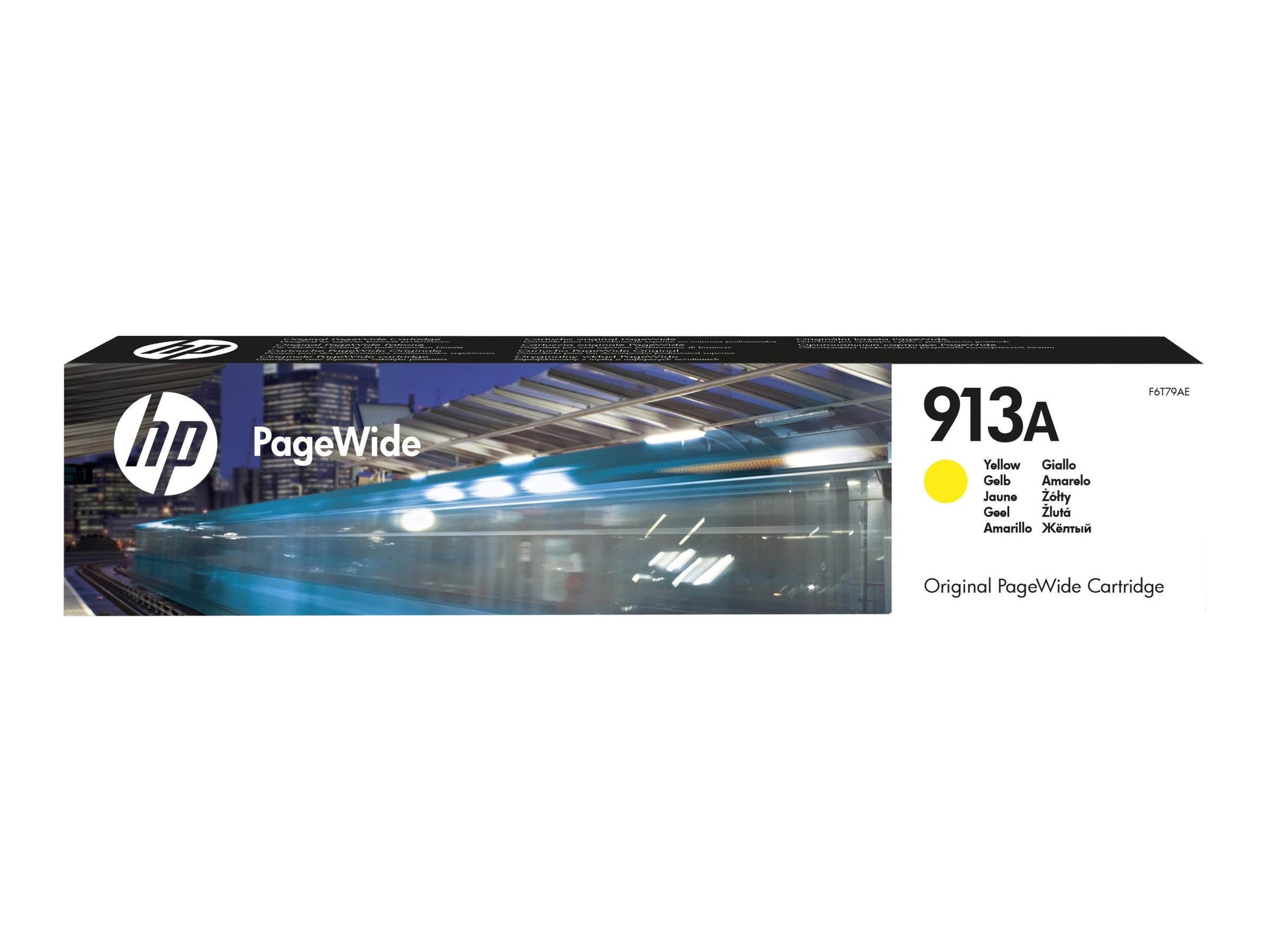 HP 913A / F6T79æ Yellow Ink Printerpatron Og Toner Gul