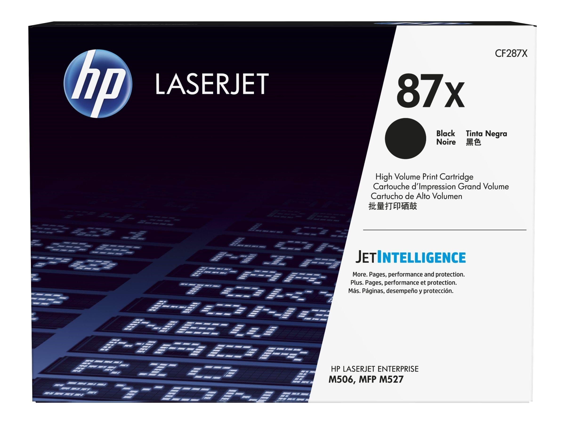 HP 87X / CF287X High Capacity Black Toner Printerpatron Og Toner Sort