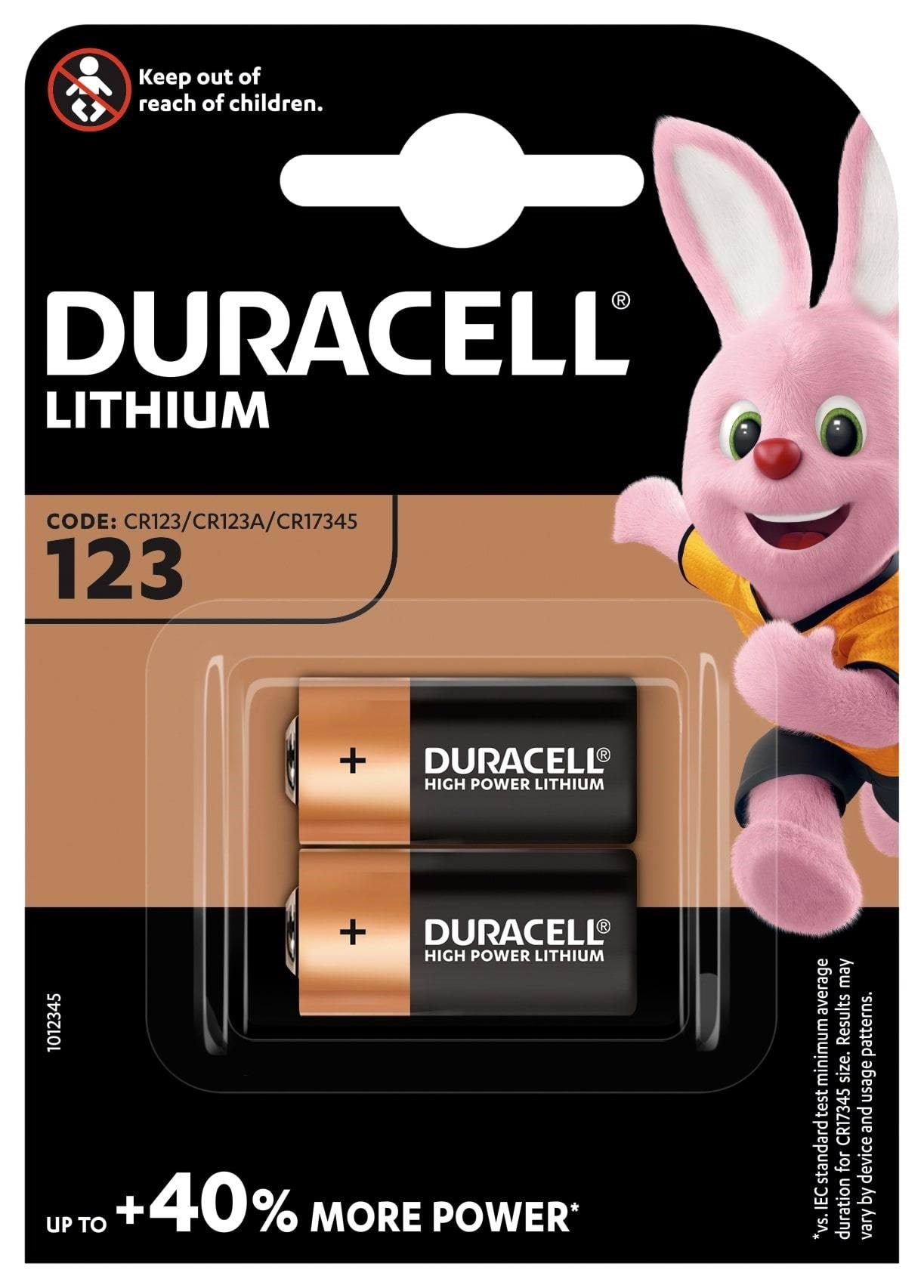 DURACELL CR123A (2-Pack) Batteri DUR020320