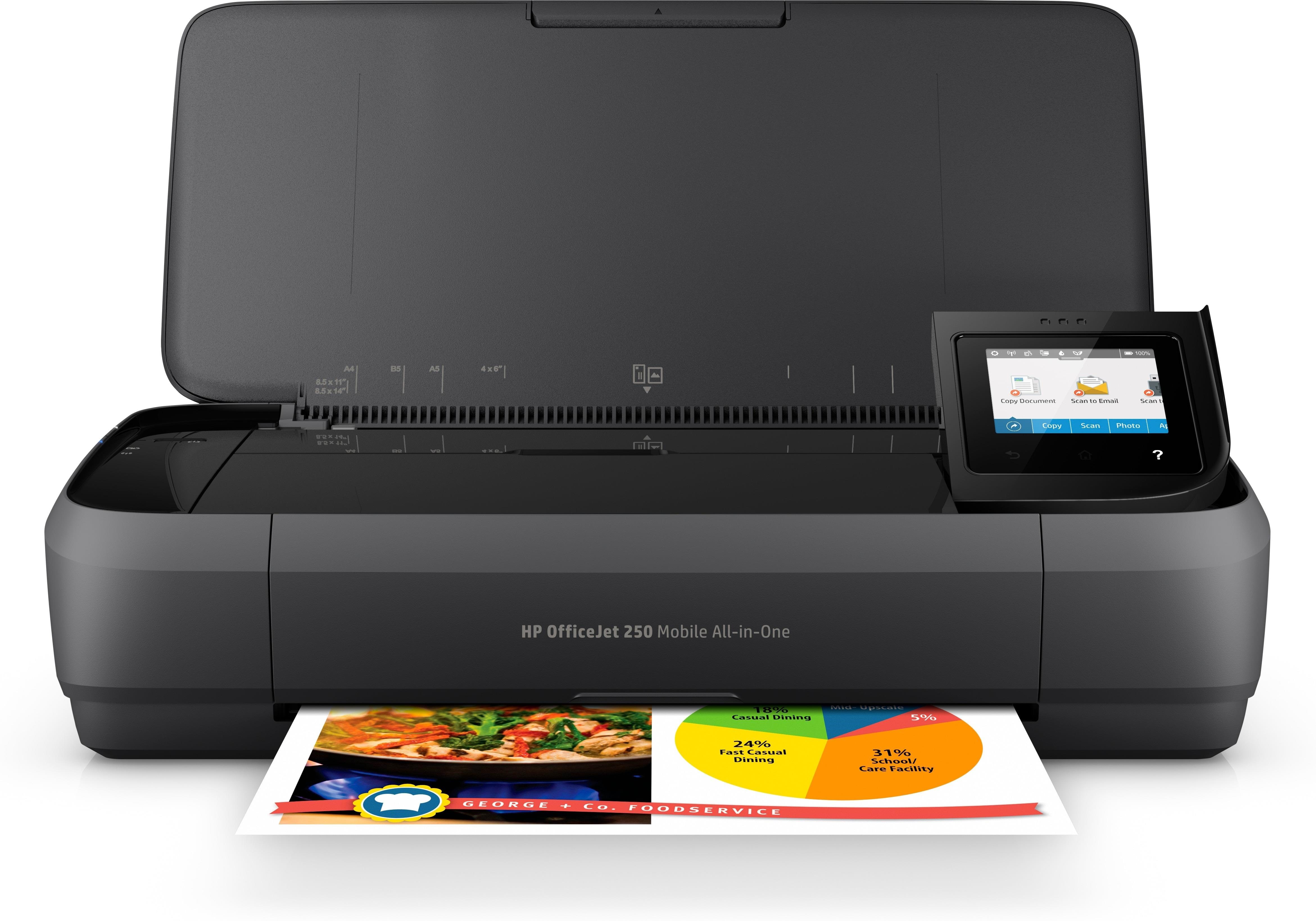 HP Officejet 250 Mobile All-in-One - Color Inkjet - Wi-Fi Multifunktion - Farve - Blæk