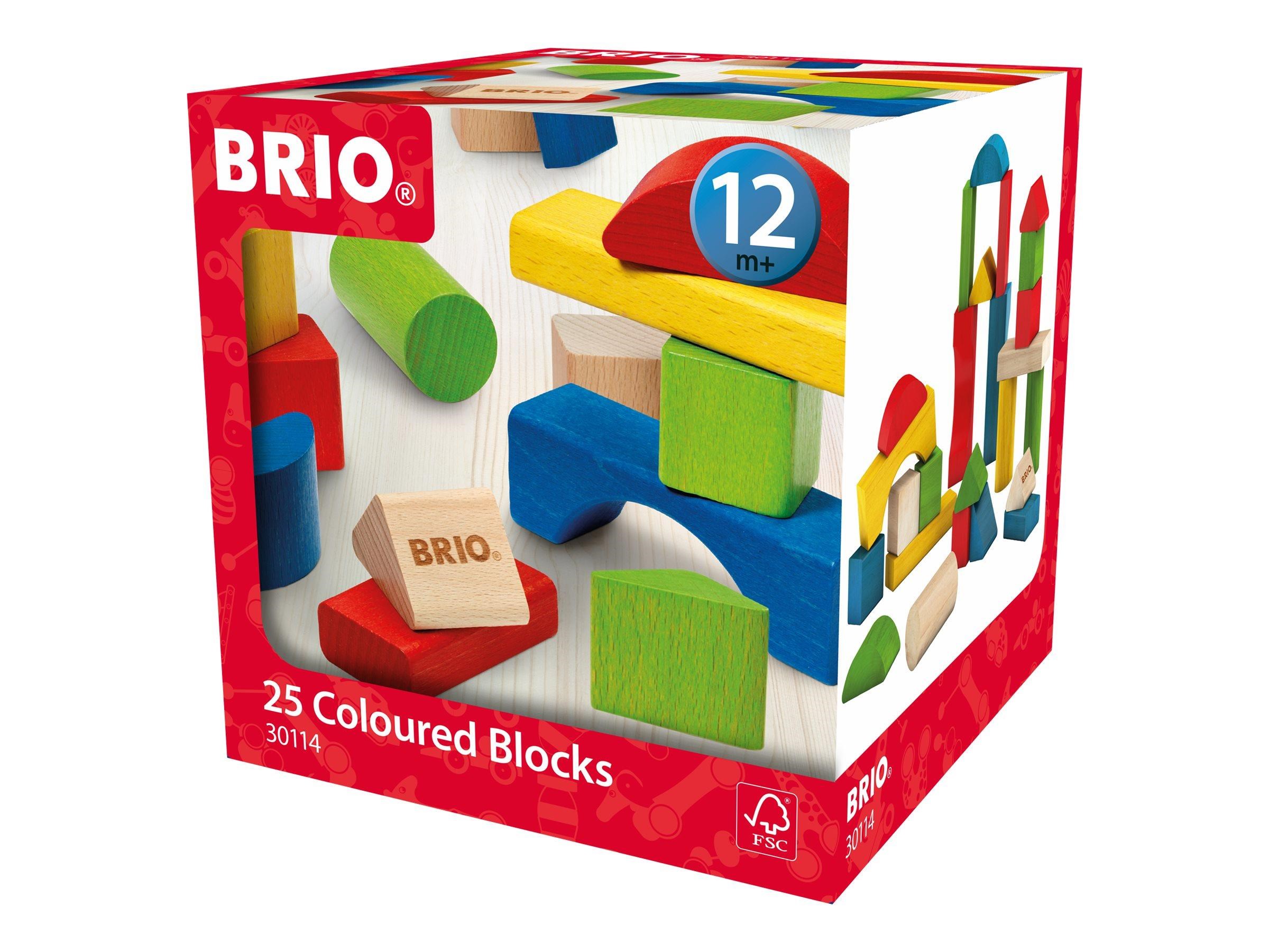 Brio 30114 Byggeklodser, farvede, 25 stk. Brio Tog