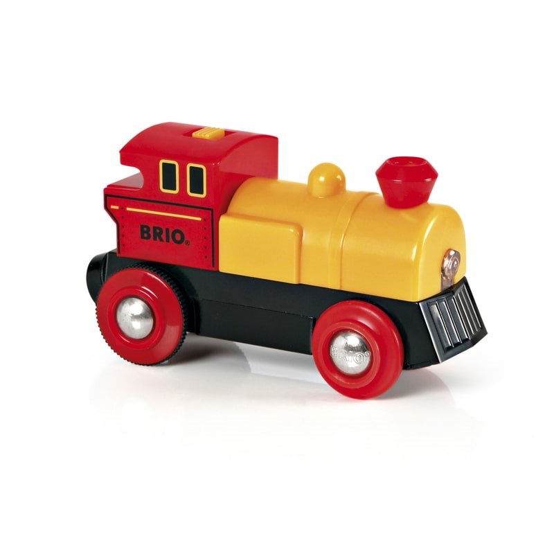 Brio 33594 Batteridrevet tovejs lokomotiv, rødt/gult Brio Tog