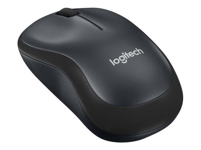 Logitech M220 Silent Wireless PC Mouse - Mus - Optisk - 3 knapper - Sort