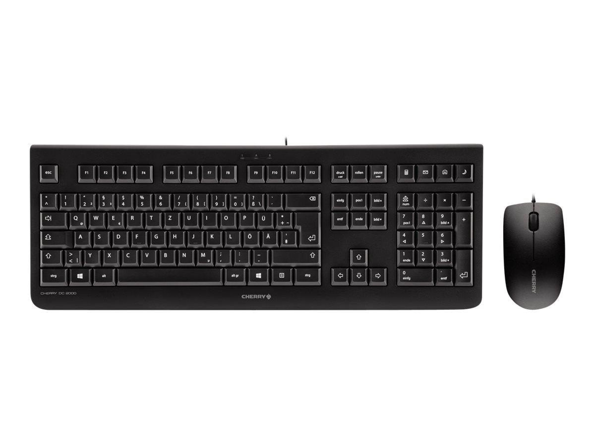 Cherry DC 2000 - Desktop Set - Tastatur & Mus sæt - Nordisk - Sort Tastatur JD-0800PN-2