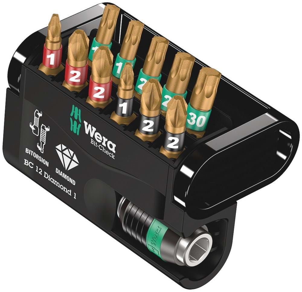 Wera Bit-Check 12 Diamond 1, 12 dele Bor Og Bits 05057421001