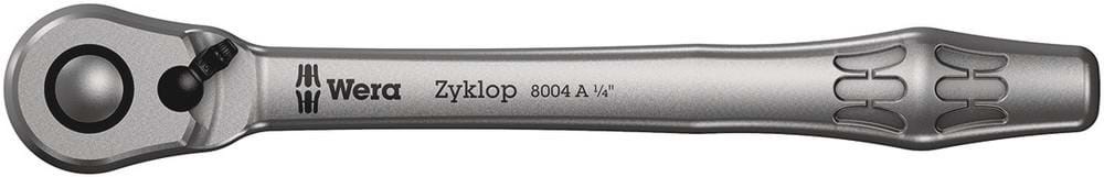 Wera 8004 A Zyklop Metal-skralde med omskiftergreb med 1/4"-tilslutning , 1/4 tomme x 141.0 mm Værktøj 05004004001