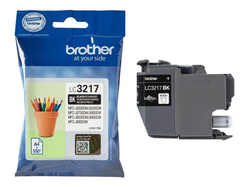 Brother LC3217BK / LC 3217BK Black Ink Printerpatron Og Toner Sort