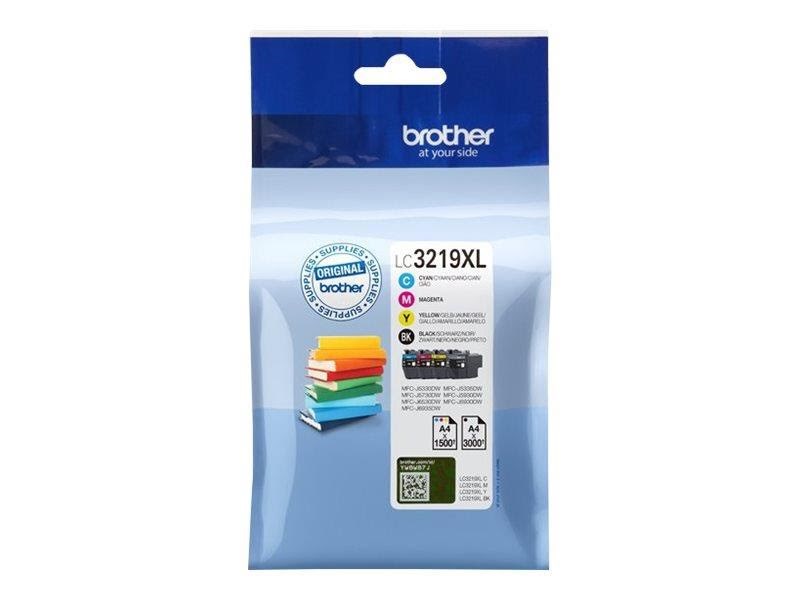 Brother LC 3219XL Value Pack (Yellow Black Magenta Cyan) Printerpatron Og Toner 4 farver LC3219XLVALDR