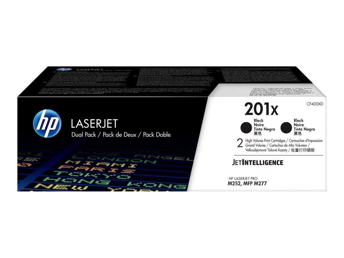 HP 201X / CF400XD 2-Pack High Capacity Black Toner Printerpatron Og Toner Sort