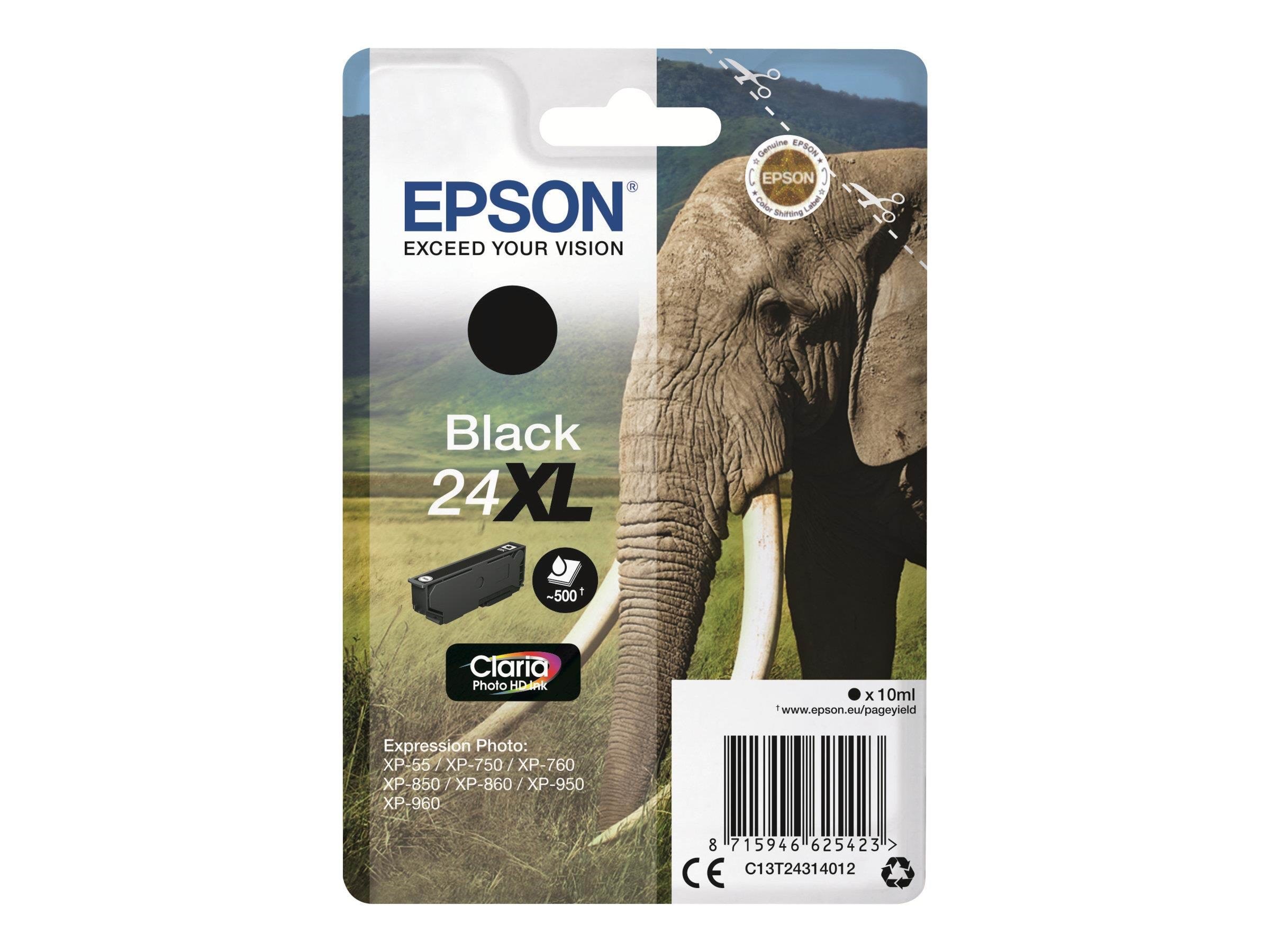 Epson 24XL - Black Ink Printerpatron Og Toner Sort C13T24314012