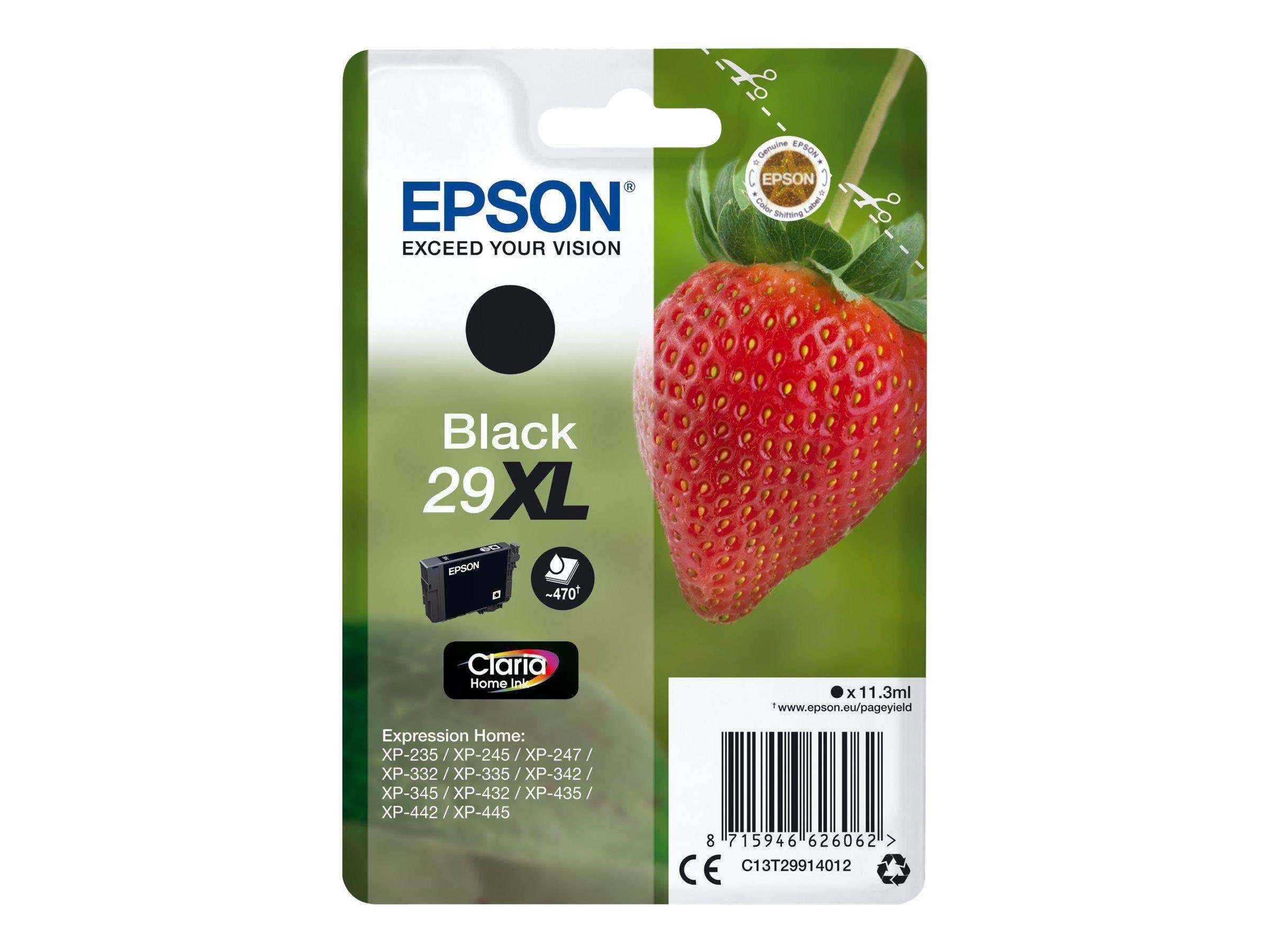 Epson 29XL - Black Ink Printerpatron Og Toner Sort C13T29914012