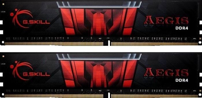 G.Skill AEGIS DDR4-3000 - 16GB - CL16 - Dual Channel (2 pcs) - Intel XMP - Sort Ram F4-3000C16D-16GISB