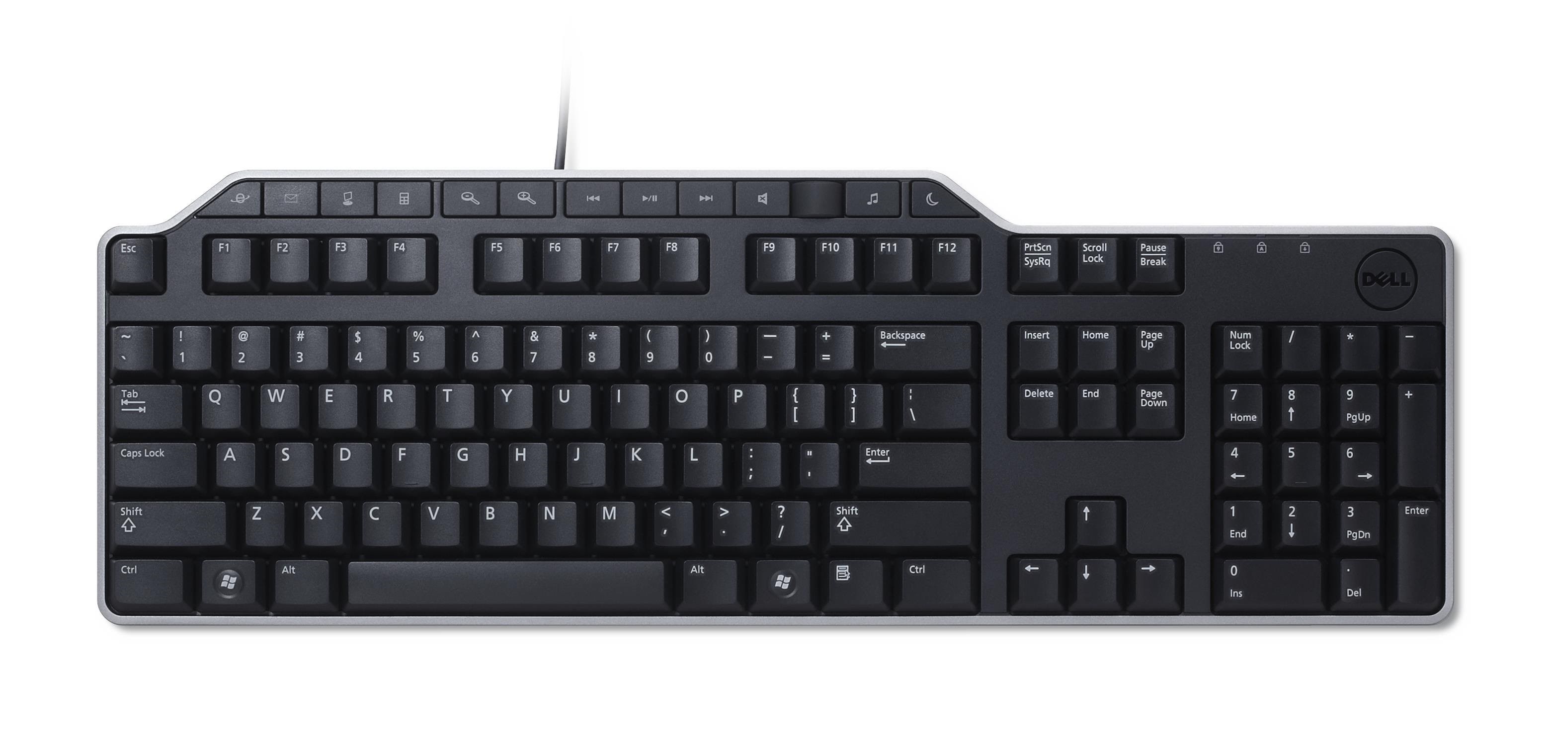 Dell Wired Multimedia USB Keyboard Danish KB522 - Tastatur - Dansk - Sort Tastatur KB522-BK-DAN