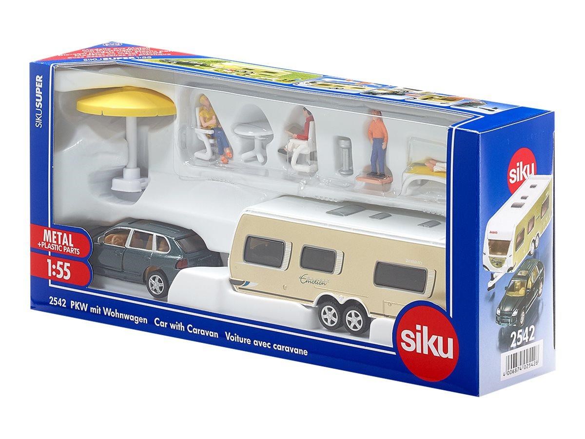 SIKU Siku 1:55 bil med campingvogn Legetøjsbil 319-2542