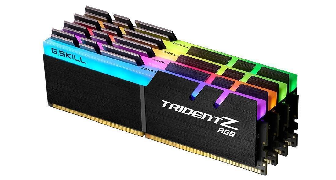 G.Skill Trident Z RGB DDR4-3200 - 32GB - CL16 - Quad Channel (4 pcs) - Intel XMP - Sort med RGB Ram F4-3200C16Q-32GTZR