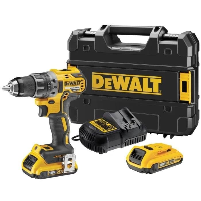 Dewalt 18V XR bore-/skruemaskine, 2x18 V/2,0 Ah Skruemaskine DCD791D2-QW